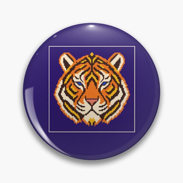 Item preview, Royal Tiger Needlepoint – Geometric Tiger Cushion Design designed and sold by astersgraphics.