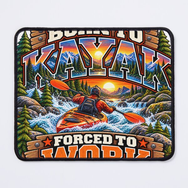 Item preview, Born to Kayak Forced to Work T-Shirt – Kayaking Adventure Graphic Tee designed and sold by RG3D Project .