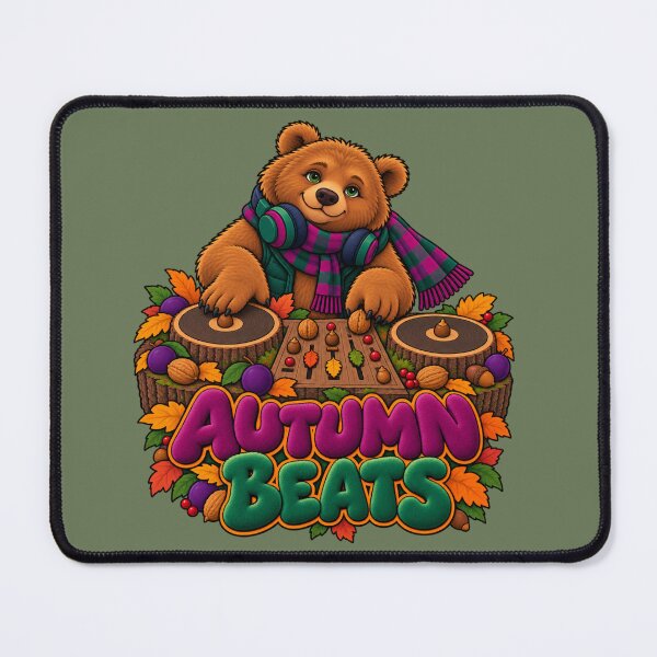 Artikelvorschau, Autumn Beats – Cozy Bear DJ entworfen und verkauft von Aimetoi.