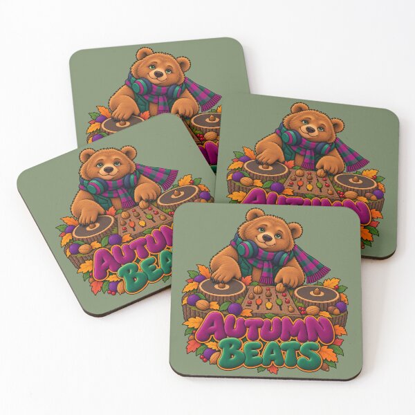 Item preview, Autumn Beats – Cozy Bear DJ designed and sold by Aimetoi.