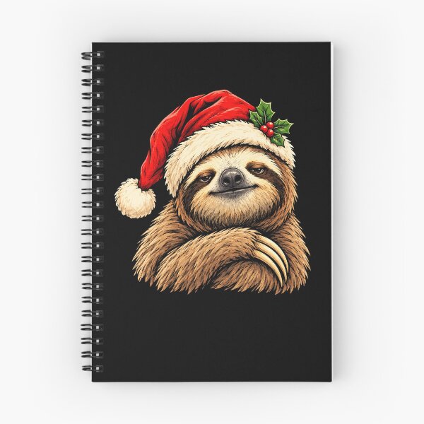 Item preview, Sleepy Christmas Sloth Wearing Santa Hat Holiday Humor designed and sold by Moizento.