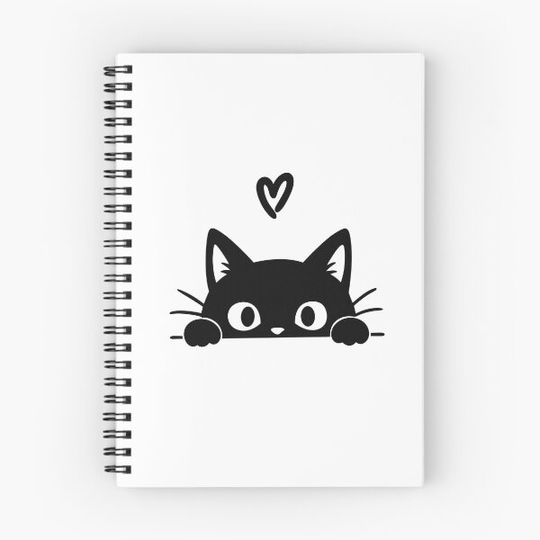 Item preview, Cute Peeking Cat with Heart – Minimalist Cat Lover Design designed and sold by ArtPer-design.
