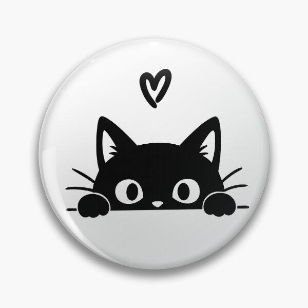 Item preview, Cute Peeking Cat with Heart – Minimalist Cat Lover Design designed and sold by ArtPer-design.