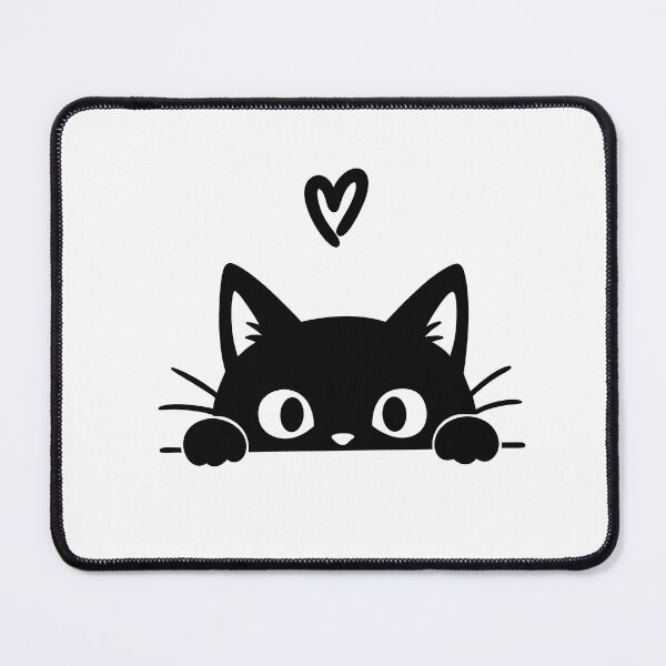 Item preview, Cute Peeking Cat with Heart – Minimalist Cat Lover Design designed and sold by ArtPer-design.