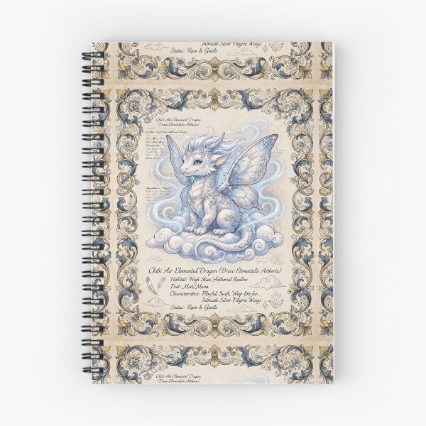 Item preview, Element Series: Air Drakeling - Journal Study designed and sold by WolfMoonPrintShop.