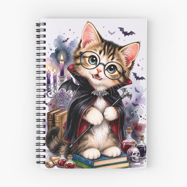 Item preview, Copy of Copy of Cute Watercolor Wizard Cat - Magical Kawaii Kitten designed and sold by SuperMama1973.