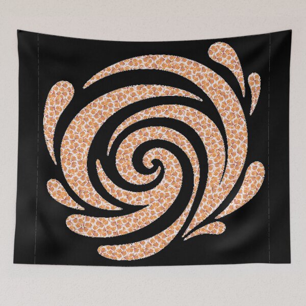 Item preview, Orange and white floral pattern swirl - Product 0026 designed and sold by simplycolours.