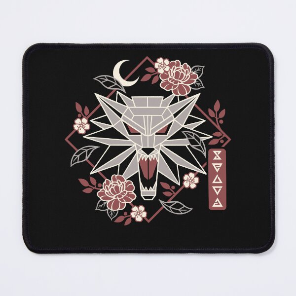 Item preview, Geometric White Wolf Medallion with magical runes designed and sold by NemiMakeit.