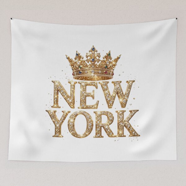 Item preview, New York, With A Crown, Funny designed and sold by YoutahShop⭐⭐⭐⭐⭐.