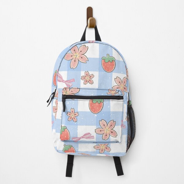 Item preview, Cute Summer Berry and Blue Gingham Design for Stickers, T-Shirts, Phone Cases, Tote Bags, Notebooks, Mugs, Pillows, Art Prints, Laptop Sleeves, Leggings, Dresses, and Backpacks designed and sold by ArtwithRabbit.
