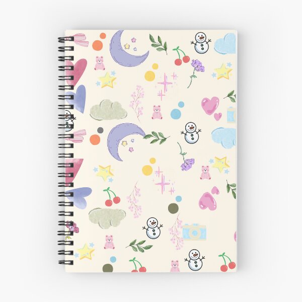 Item preview, Cute Pastel Winter Pattern with Snowmen, Hearts, Stars, and Cherries  Stickers, T-Shirts, Phone Cases, Tote Bags, Notebooks, Mugs, Pillows, Art Prints, Laptop Sleeves, Leggings, Dresses, and Backpacks designed and sold by ArtwithRabbit.