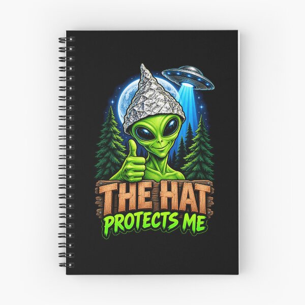 Item preview, The Hat Protects Me Tin Foil Hat Alien UFO Conspiracy Graphic designed and sold by Whirx.