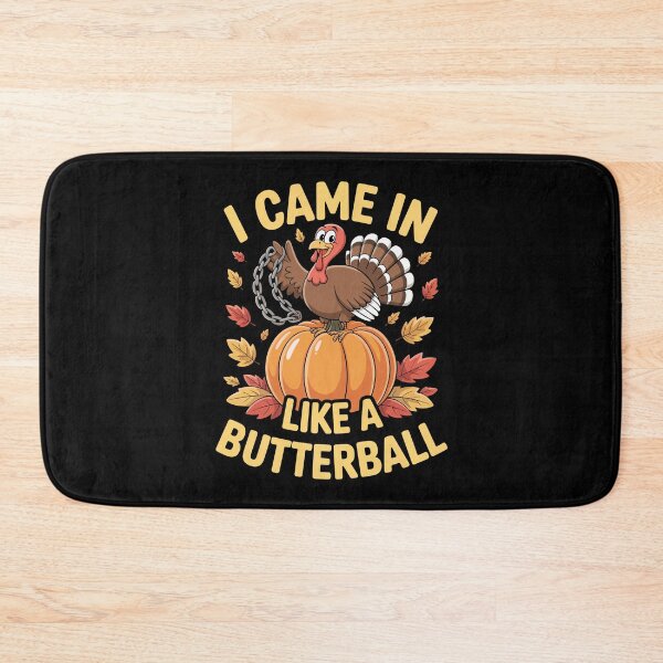 Item preview, Came In Like A Turkey Ball – Funny Thanksgiving Turkey Pumpkin Art designed and sold by jkrphoto.