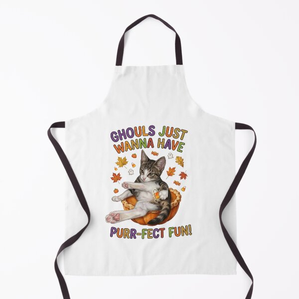 Item preview, Ghouls Just Wanna Have Purr-fect Fun Halloween Cat Pumpkin Pie designed and sold by MeliMedO Art.