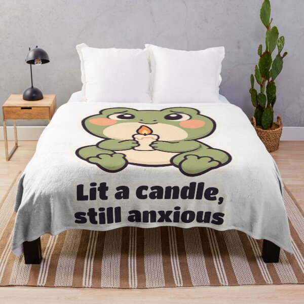 Item preview, Anxiety Frog Lit a Candle Still Anxious designed and sold by OuqCreations.