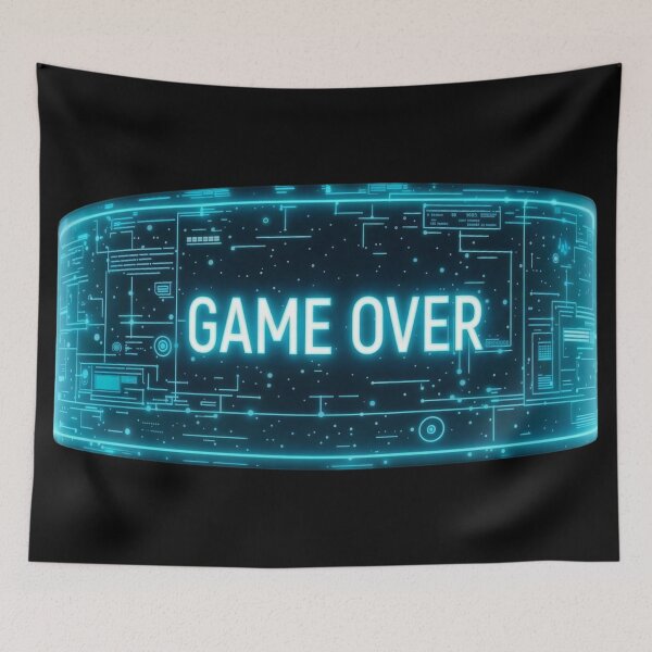 Item preview, Cyberpunk Game Over Sci-Fi HUD Display designed and sold by InkShiftLabs.
