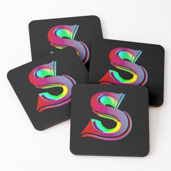 Item preview, Neon 3D Letter S - Retro Synthwave Style designed and sold by Creatigrafo.