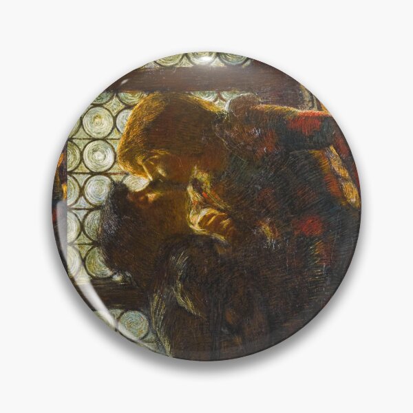 Item preview, The kiss, romantic spellbinding wall decor painting print by Gaetano Previati  designed and sold by Jéanpaul  Ferro.