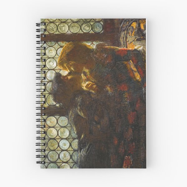 Item preview, The kiss, romantic spellbinding wall decor painting print by Gaetano Previati  designed and sold by Jéanpaul  Ferro.