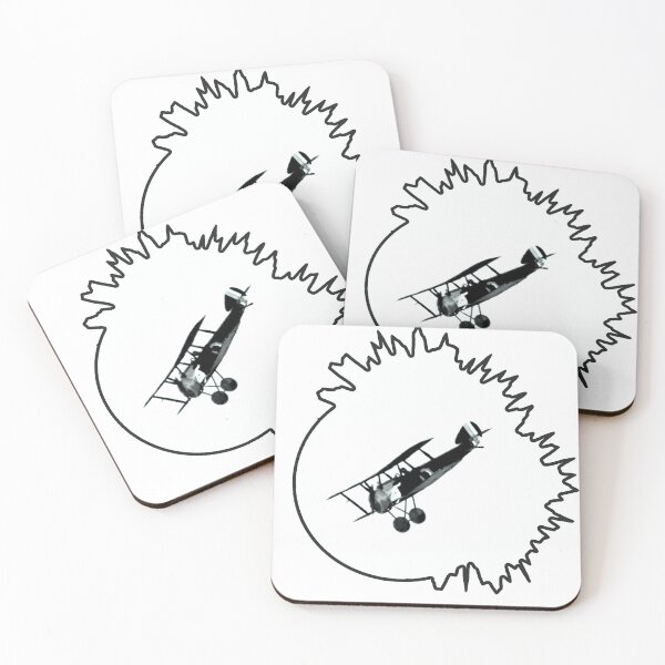 Item preview, White Biplane Logo designed and sold by Michael Krogh Books.