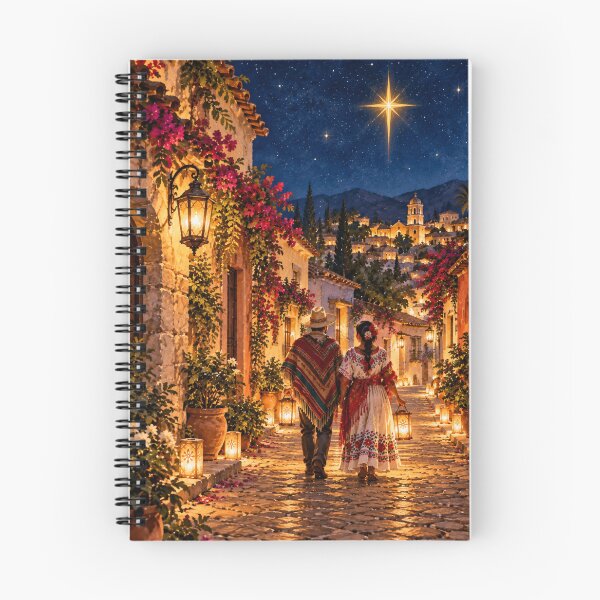 Item preview, Las Posadas Mexican Christmas Lantern Procession Watercolor Art designed and sold by Meandmyshop.