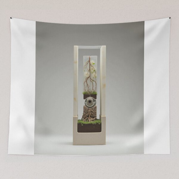 Item preview, Surreal Vertical Root Terrarium with Mechanical Eye Art designed and sold by profustock.
