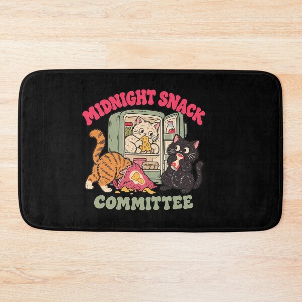 Item preview, Midnight Snack Committee Funny Cats at the Fridge designed and sold by AMICO77.