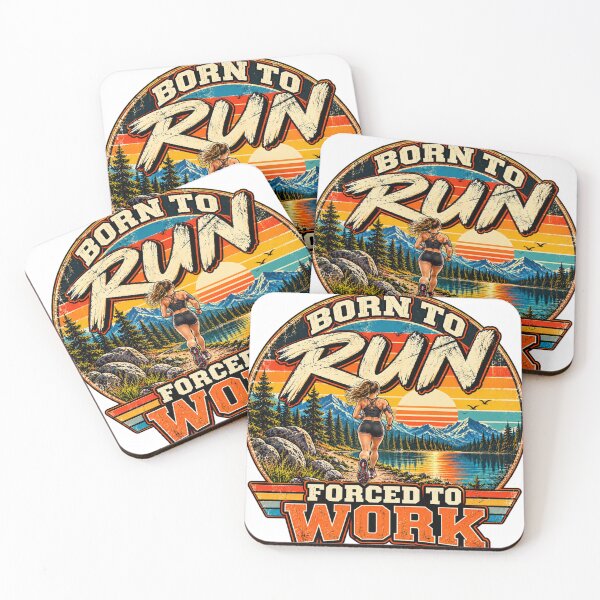 Item preview, Born to Run Forced to Work T-Shirt – Running Runner Graphic Tee designed and sold by RG3D Project .