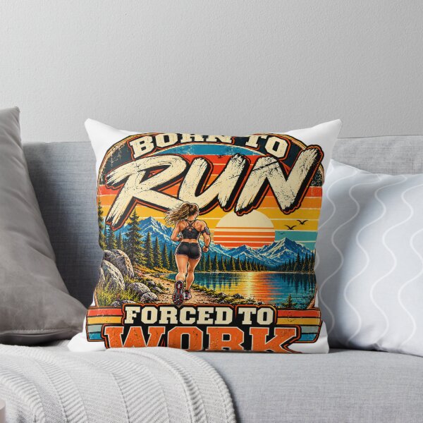 Item preview, Born to Run Forced to Work T-Shirt – Running Runner Graphic Tee designed and sold by RG3D Project .
