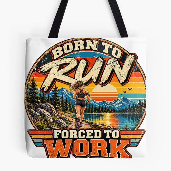 Item preview, Born to Run Forced to Work T-Shirt – Running Runner Graphic Tee designed and sold by RG3D Project .