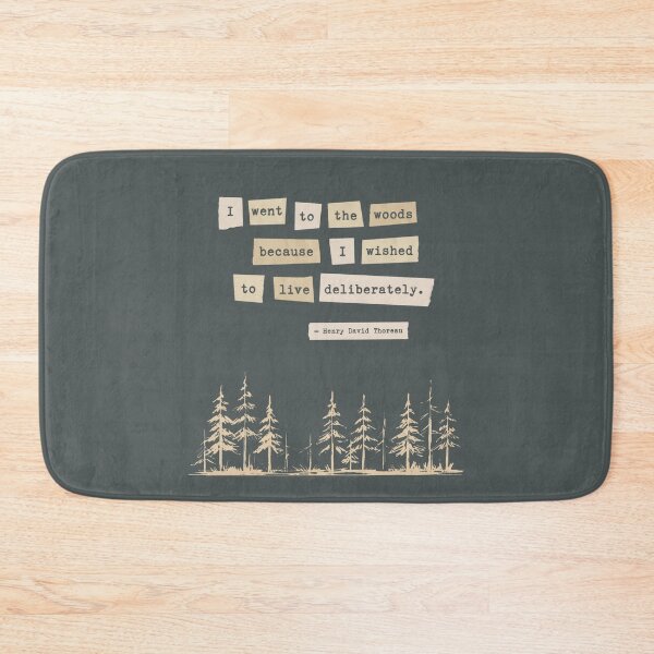 Item preview, Henry David Thoreau Into the Woods Quote designed and sold by Reverie & Roses.