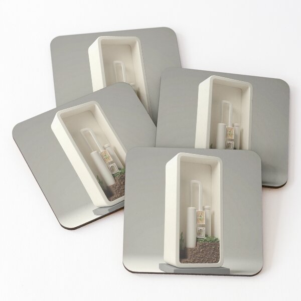 Item preview, Minimalist Vertical Diorama with Soil and Botanical Elements Art designed and sold by profustock.