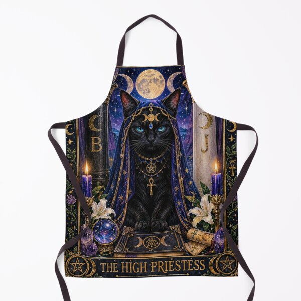 Item preview, The High Priestess Witchy Black Cat Tarot Card designed and sold by Witch Joseph.