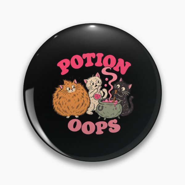 Item preview, Potion Oops Funny Cats with a Bubbling Cauldron designed and sold by AMICO77.