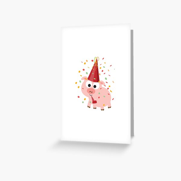 Item preview, Cute Confetti Party Pig designed and sold by Eggtooth.