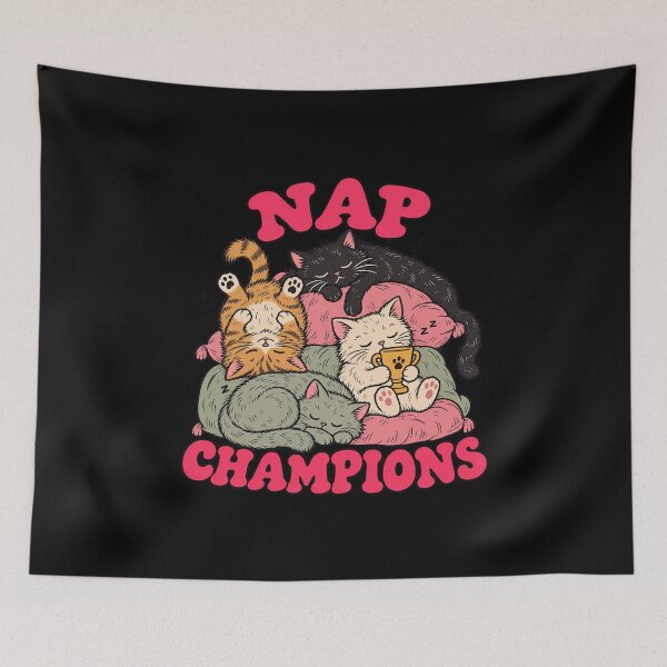 Item preview, Nap Champions Cozy Cats with a Tiny Trophy designed and sold by AMICO77.