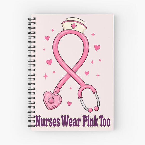 Item preview, Nurses Wear Pink Too - Breast Cancer Awareness Stethoscope Pink Ribbon designed and sold by MIRAJIL.