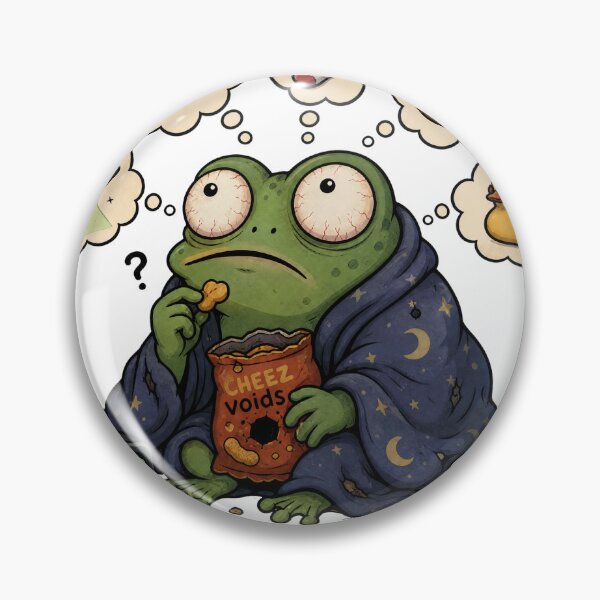Item preview, Insomniac Frog Meme - 3AM Snack Thoughts designed and sold by VineVibe16Studio.