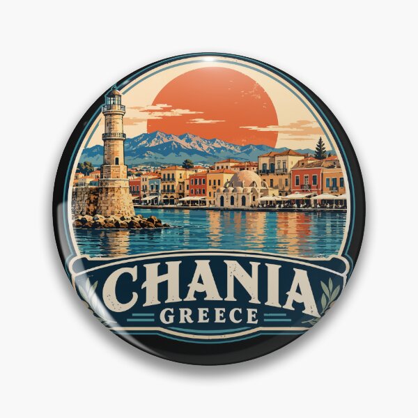 Item preview, Chania Crete Greece Travel Retro Vintage designed and sold by TomFrontierArt.