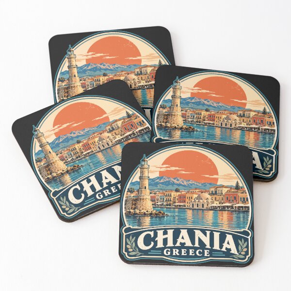 Item preview, Chania Crete Greece Travel Retro Vintage designed and sold by TomFrontierArt.
