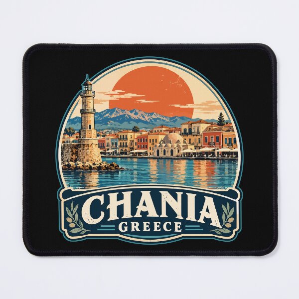 Item preview, Chania Crete Greece Travel Retro Vintage designed and sold by TomFrontierArt.