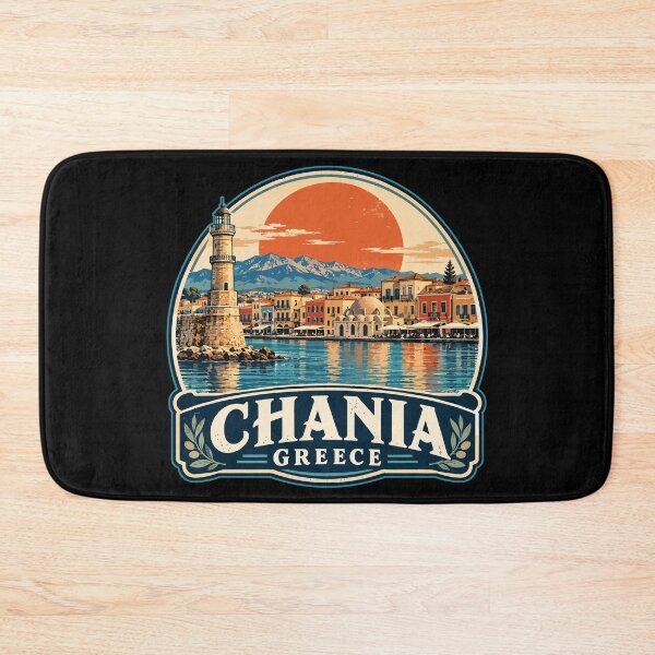 Item preview, Chania Crete Greece Travel Retro Vintage designed and sold by TomFrontierArt.