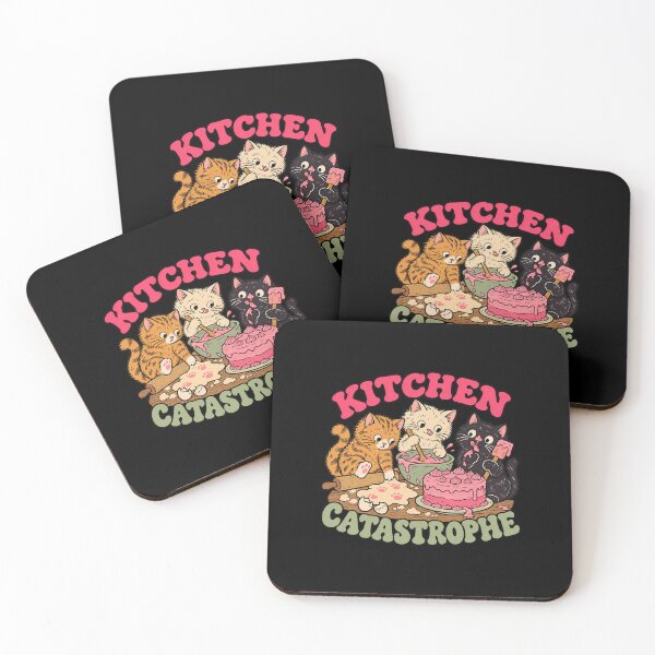 Item preview, Kitchen Catastrophe Funny Cats Baking a Cake designed and sold by AMICO77.