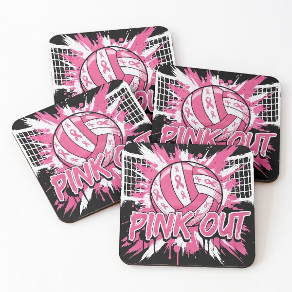 Item preview, Pink Out Volleyball Breast Cancer Awareness Ribbon designed and sold by thepixfactory.