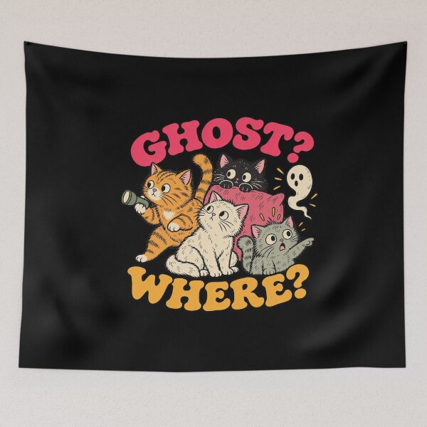 Item preview, Ghost Where Funny Cats Missing a Tiny Ghost designed and sold by AMICO77.