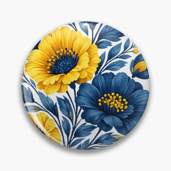 Item preview, Yellow and Blue Floral Bouquet designed and sold by MichalHau.