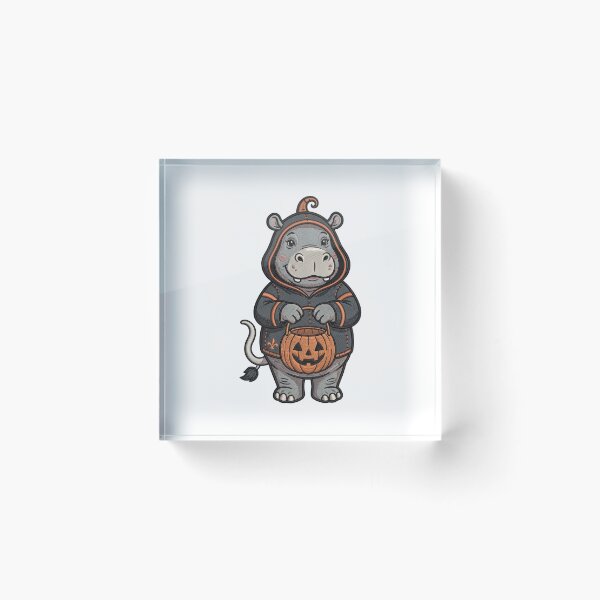 Item preview, Cute Hippo Halloween Witch Costume Pumpkin  Spooky Viral designed and sold by ArtDesignTp.