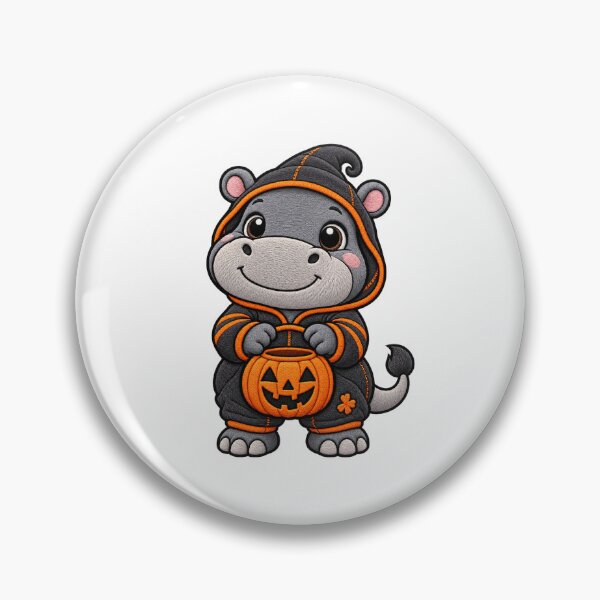Item preview, Funny Hippo Halloween Witch Costume Pumpkin  Humor Spooky designed and sold by ArtDesignTp.