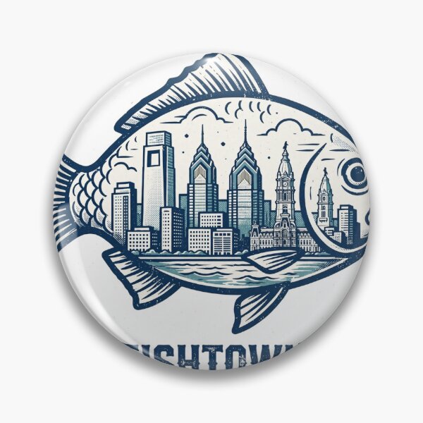 Item preview, Fishtown Philadelphia 19125 Fish Skyline Tee | Philly Neighborhood T-Shirt Design designed and sold by TheThreadLab.