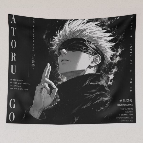 Item preview, Satoru Gojo The Honored One Poster – Jujutsu Kaisen Anime Art designed and sold by frantuliuss.